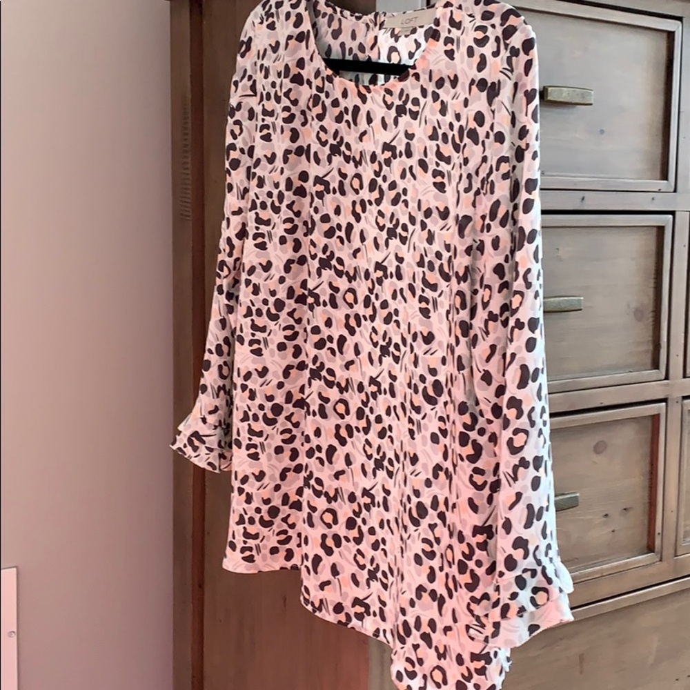 Ann Taylor Loft Leopard Blouse
